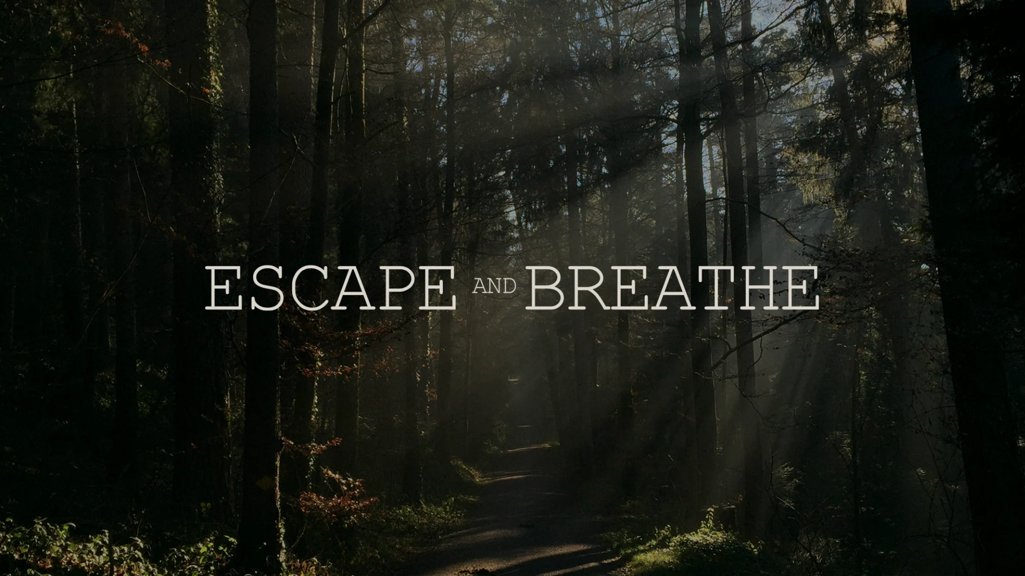 Escape & Breathe / Design application