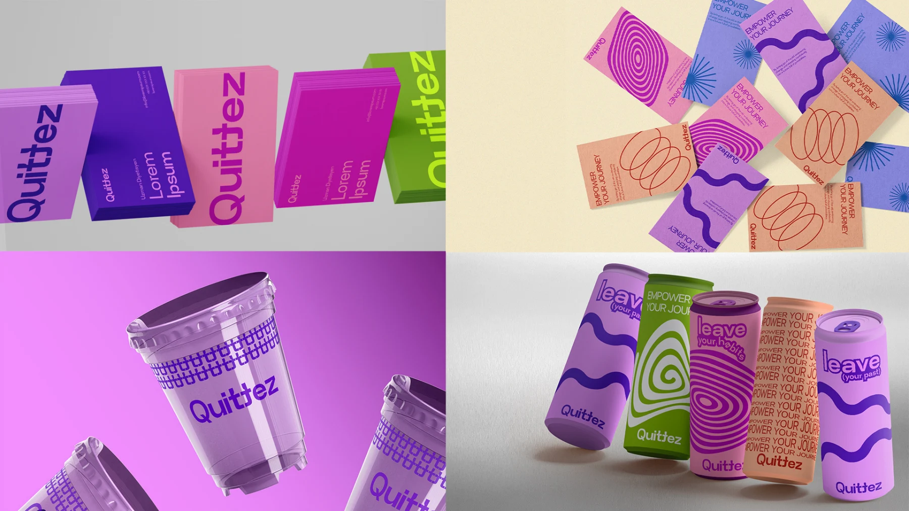 Quittez — Logo & Brand Identity / Print design / Design applications 2