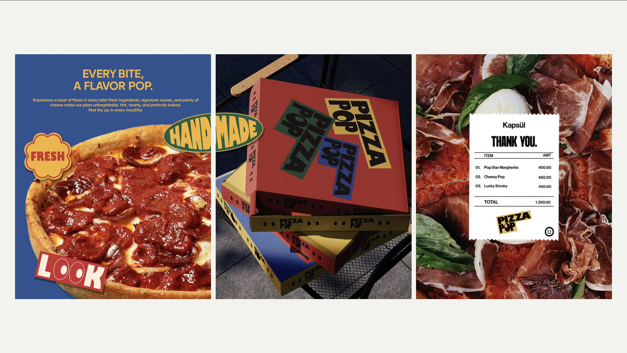 Pizza Pop — Logo & Brand Identity / Social media / Print design / Design applications 3